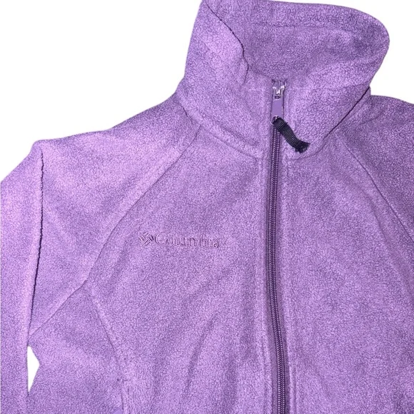 Columbia Purple Kids Full-Zip Fleece Jacket - Picture 2 of 4